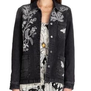 Johnny Was Nwot Denim Embroidered Jacket Never Wo… - image 1